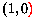$(1,
0\textcolor{red}{)}$