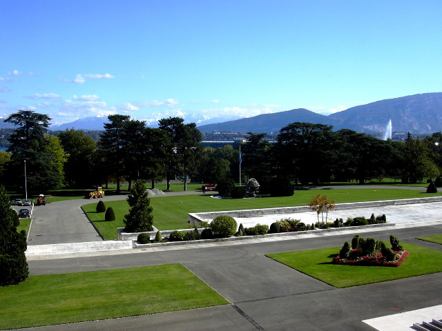 MtBlanc seen from Palais des nations (UN)