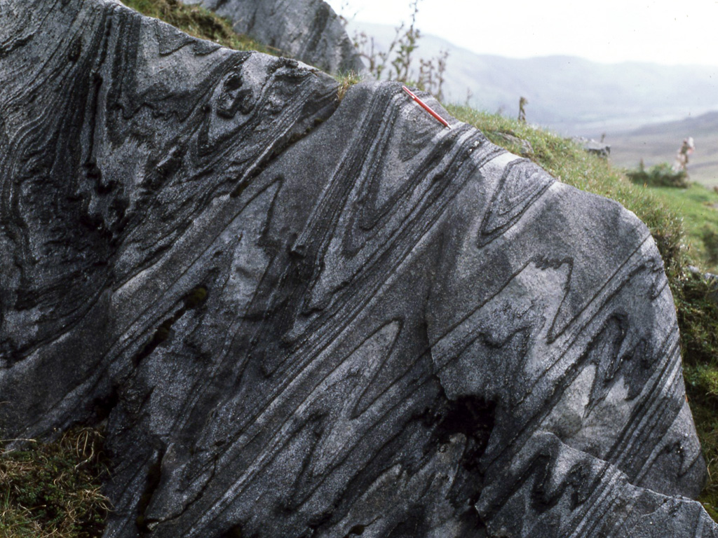 Ductile folds in gneiss