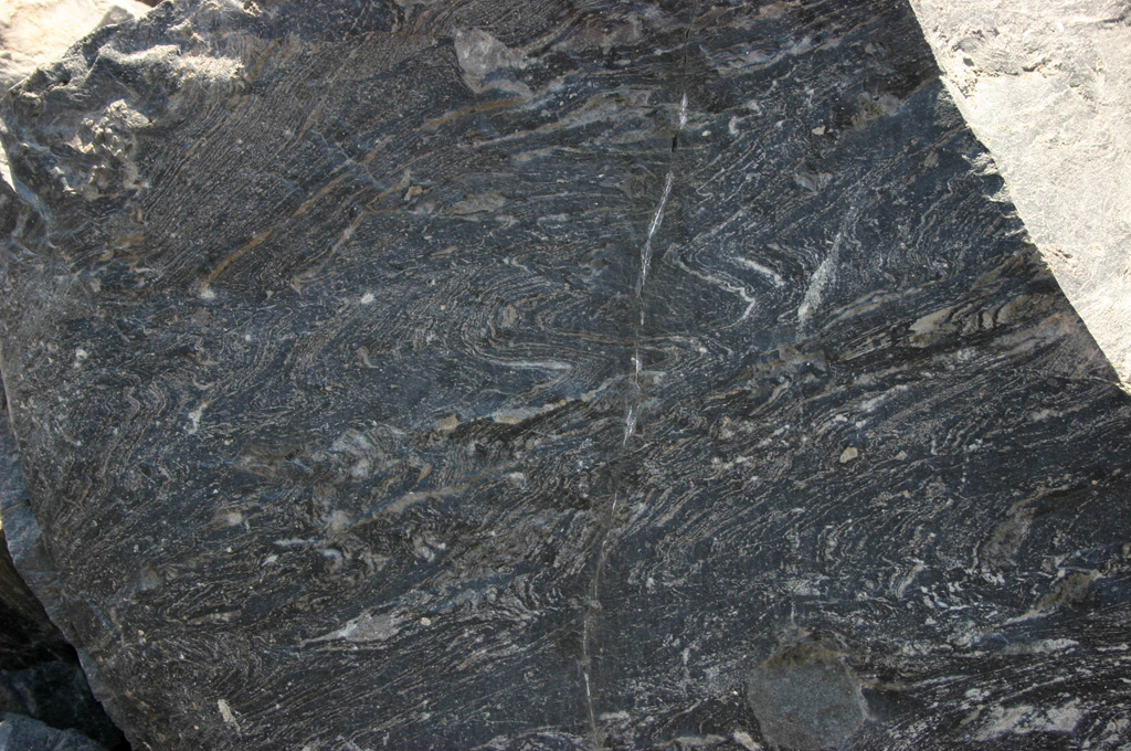 Obsidian sample with banding