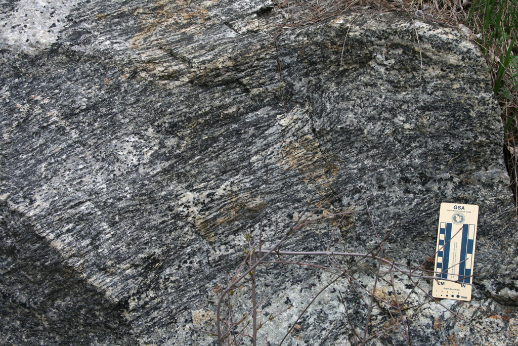 Gneiss outcrop photo