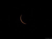 Total solar eclipse 2017 Aug 21: First partial phase  TeleVue85 + TV focal reducer, 480mm f/5.6 ISO100 1/1000 sec with Thousand Oaks solar filter.