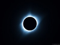 Total solar eclipse 2017 Aug 21: Corona  TeleVue85 + TV focal reducer, 480mm f/5.6 ISO 100, 1/60 sec