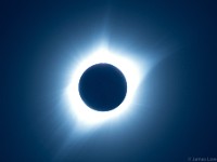 Total solar eclipse 2017 Aug 21: Corona  TeleVue85 + TV focal reducer, 480mm f/5.6 ISO 100, 1/4 sec