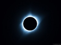 Total solar eclipse 2017 Aug 21: Corona  TeleVue85 + TV focal reducer, 480mm f/5.6 ISO 100, 1/60 sec