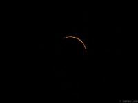 Total solar eclipse 2017 Aug 21: Second partial phase  TeleVue85 + TV focal reducer, 480mm f/5.6 ISO100 1/1000 sec with Thousand Oaks solar filter.