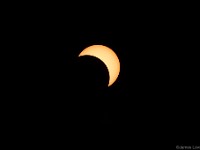 Total solar eclipse 2017 Aug 21: Second partial phase  TeleVue85 + TV focal reducer, 480mm f/5.6 ISO100 1/1000 sec with Thousand Oaks solar filter.