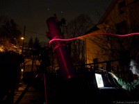 Backyard observing  Backyard observing in Northampton, MA.  Streetlights and nearby houses don't make it easy!