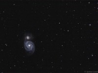 M51, the Whirlpool Galaxy  2013 Mar 09 6" f/8 Newtonian prime focus Canon 60Da 1.3 hr ISO 1600