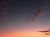 Crescent Moon at sunset  Kitt Peak, AZ