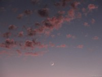 Crescent Moon at sunset  Kitt Peak, AZ