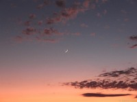 Crescent Moon at sunset  Kitt Peak, AZ