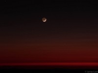 Crescent Moon at sunset  Kitt Peak, AZ