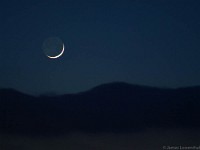 Crescent Moon and Clouds  Northampton, MA