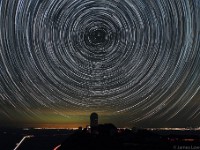 Star trails behind Mayall 4m Telescope, Kitt Peak National Observatory  Special Mention TWAN 2015 Photo Contest