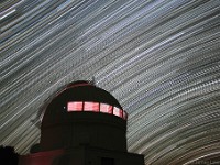 Star trails behind WIYN 0.9m telescope, Kitt Peak, AZ