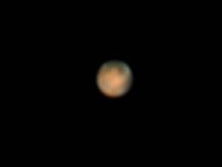 Mars  2014 Apr 12 6" f/8 Newtonian Barlow projection with TeleVue 2.5x PowerMate Canon 60Da Stack of 337 x 1/1000 sec