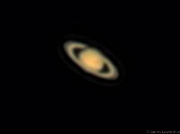 Saturn  2014 Jul 05 6" f/8 Newtonian Barlow projection with TeleVue 2.5x PowerMate Canon 60Da Stack of 623 x 1/250 sec ISO 1600
