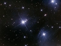 M45, the Pleiades  2014 Nov 10+14 6" f/8 Newtonian prime focus Canon 60Da 84 min ISO 1600