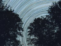 Polar Star Trails and Cabin at Hammond Pond  2017 Jul 20