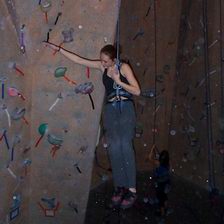 ...and she's not afraid of falling!