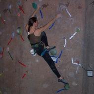 Now make the high step, flagging with the outside leg to counterbalance