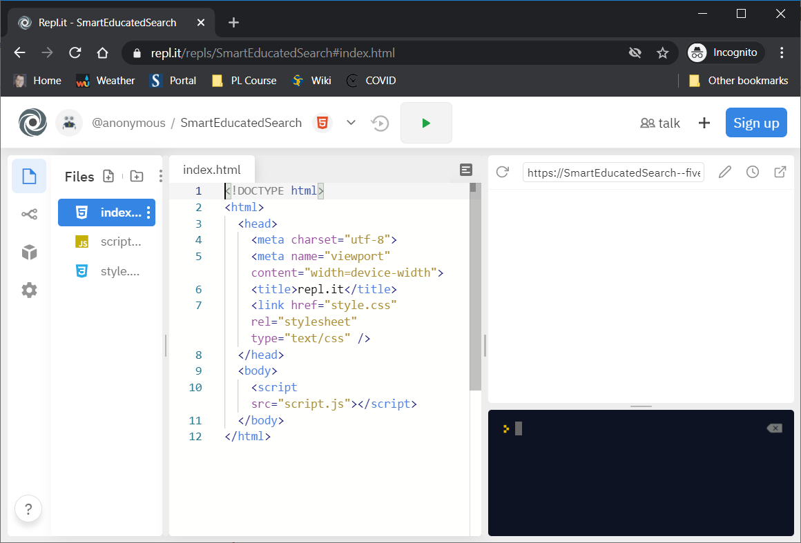 repl.it IDE