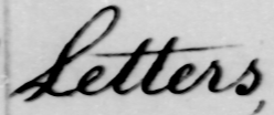 handwritten letters
