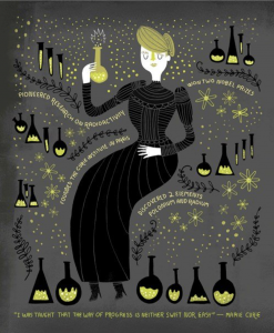 Illustration of Marie Curie