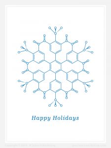 Molecule Snowflake Science Happy Holidays Card - JP Science Marketing