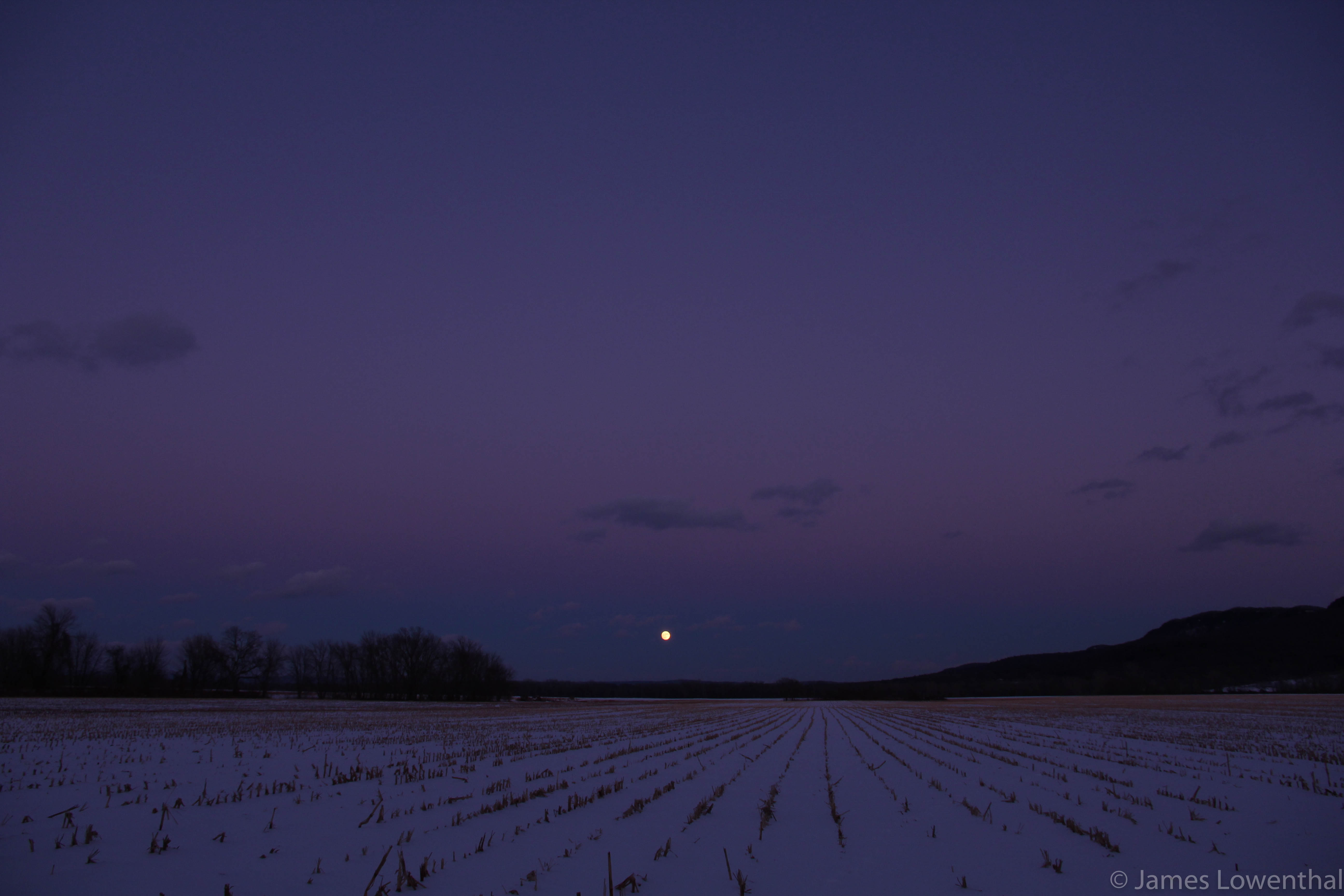 Moonrise and Northampton Meadows