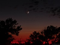 Crescent Moon at sunset  Kitt Peak, AZ