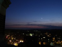 Moon and Venus over Smith College  Northampton, MA